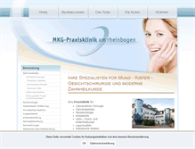 Tablet Screenshot of mkg-rheinbogenklinik.de